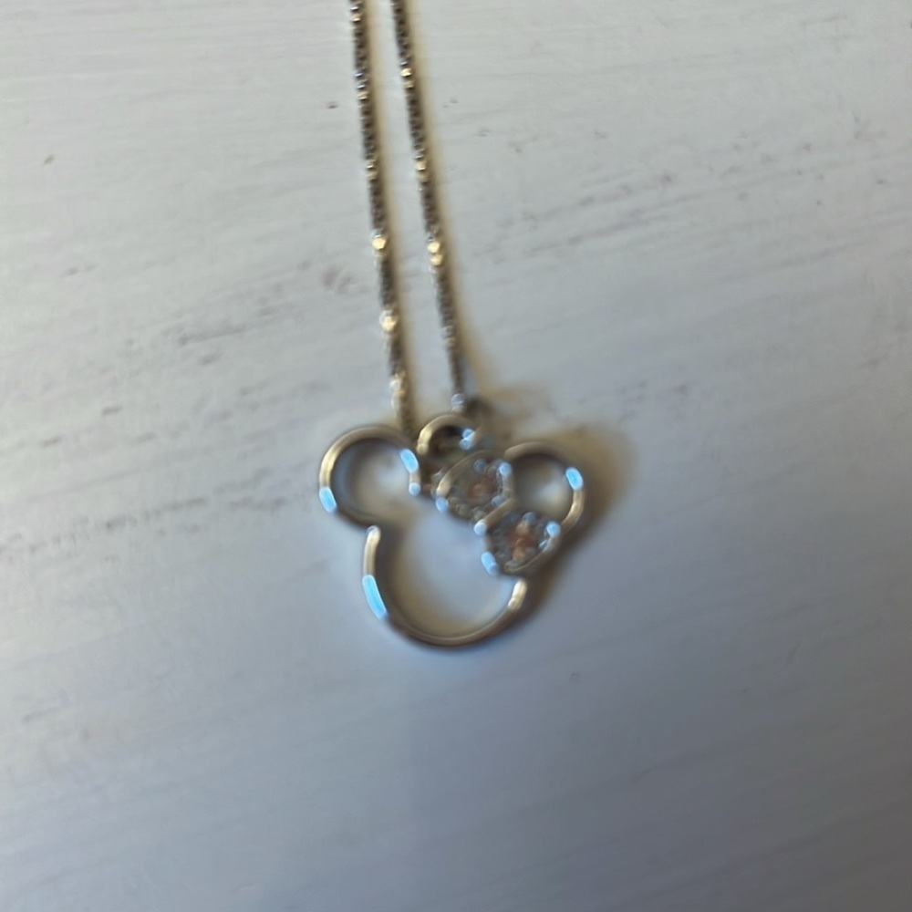 Silver Minnie Inspired Necklace - Picture 2 of 2